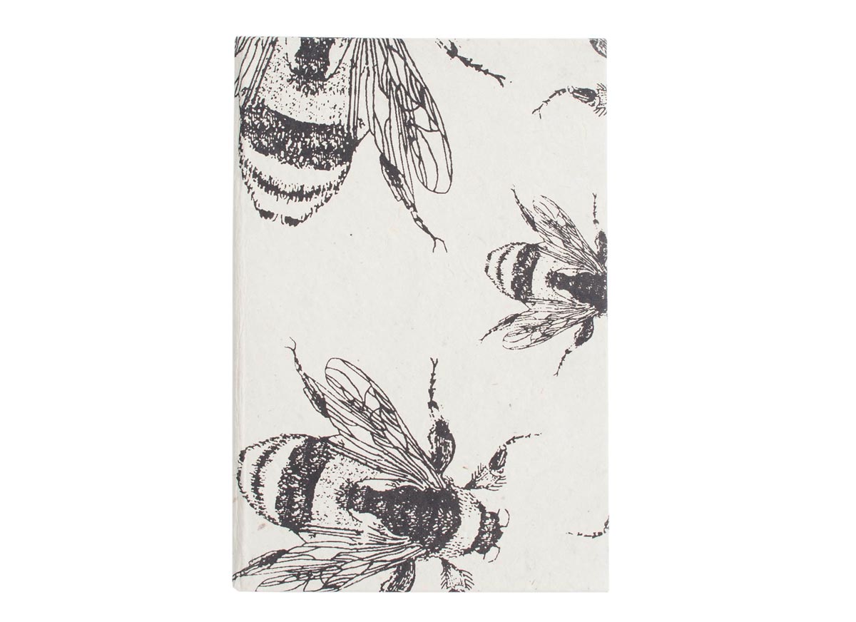 Bee Print Lokta Paper Journal Eden Project Shop - 